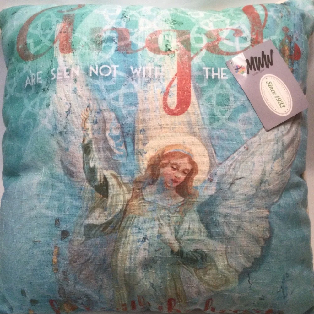 Pillow “Angels Are Seen Not With The Eyes But W/ The Heart” NEW! Patrick O’Brien